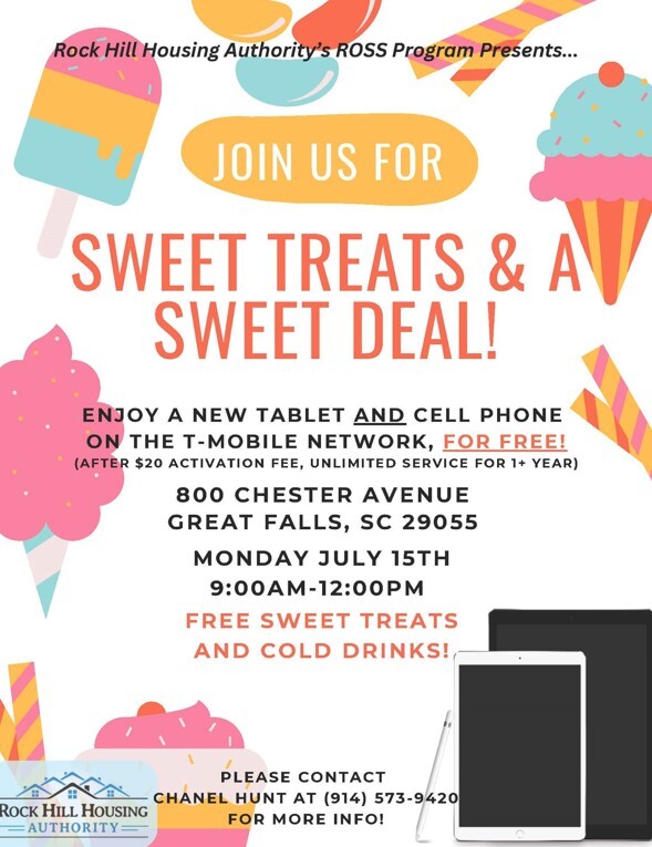 Sweet Treats and a Sweet Deal Flyer. All information on this flyer is listed above.