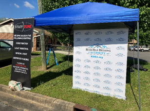 Signs for the Job Fair and StaffZone.